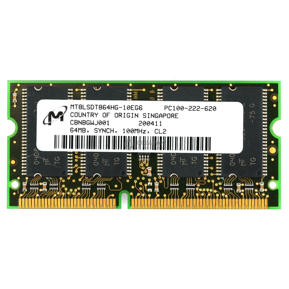 MT8LSDT864HG-10EG6 MICRON 64MB PC100 CL2